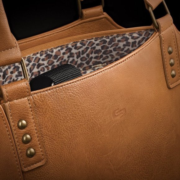 Executive 15.6 Inch Bucket Tote, Espresso - Picture 4 of 6